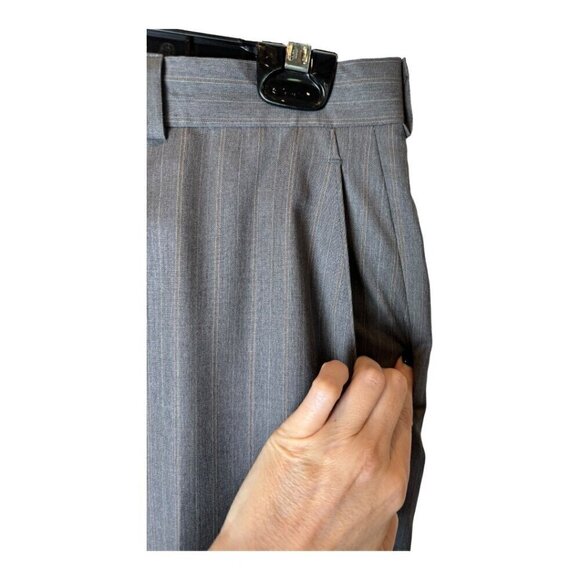 Michael Michael Kors Suit Men 38 Regular Gray Striped Wool Single Breasted - Picture 8 of 15